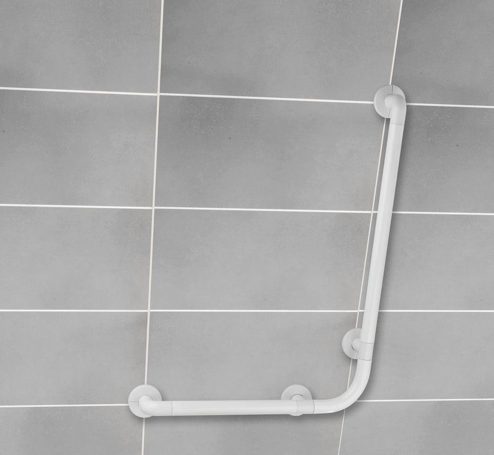Støttehåndtak bad Secura hvit aluminium bakside