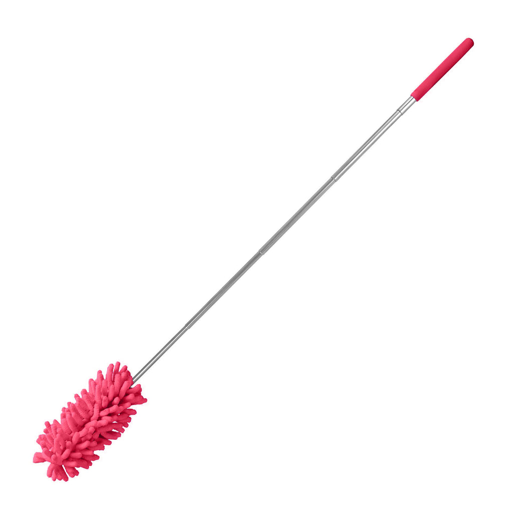 Støvkost mikrofiber uttrekkbar 27-76 cm rosa - Fackelmann forfra