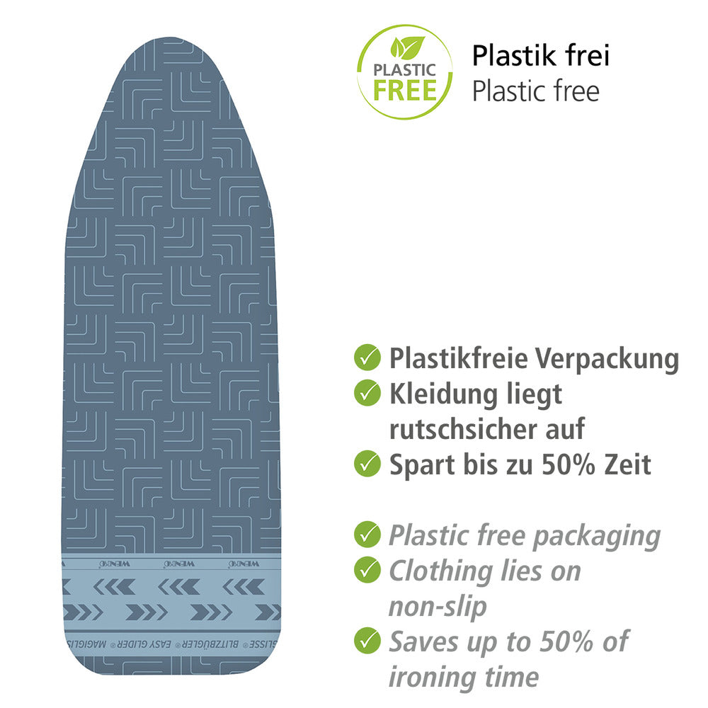 Strykebretttrekk Air Comfort med hurtigstryksone 140 x 48 cm bomull stoffstruktur