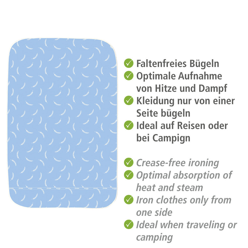 Oversikt over Strykeunderlag Air Comfort bomull blå 130 x 65 cm