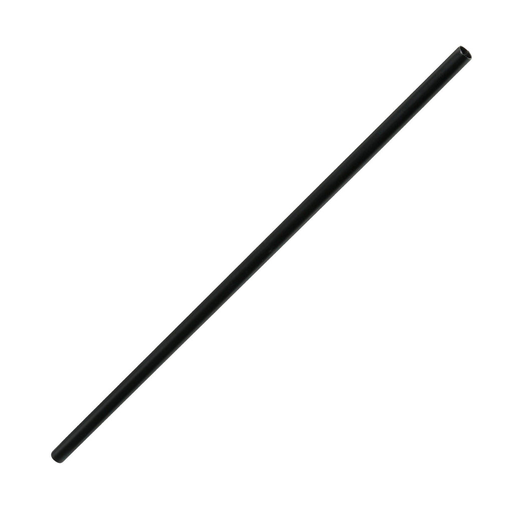 Sugerør gjenbrukbare 23 cm plast svart 50 stk - Fackelmann forfra