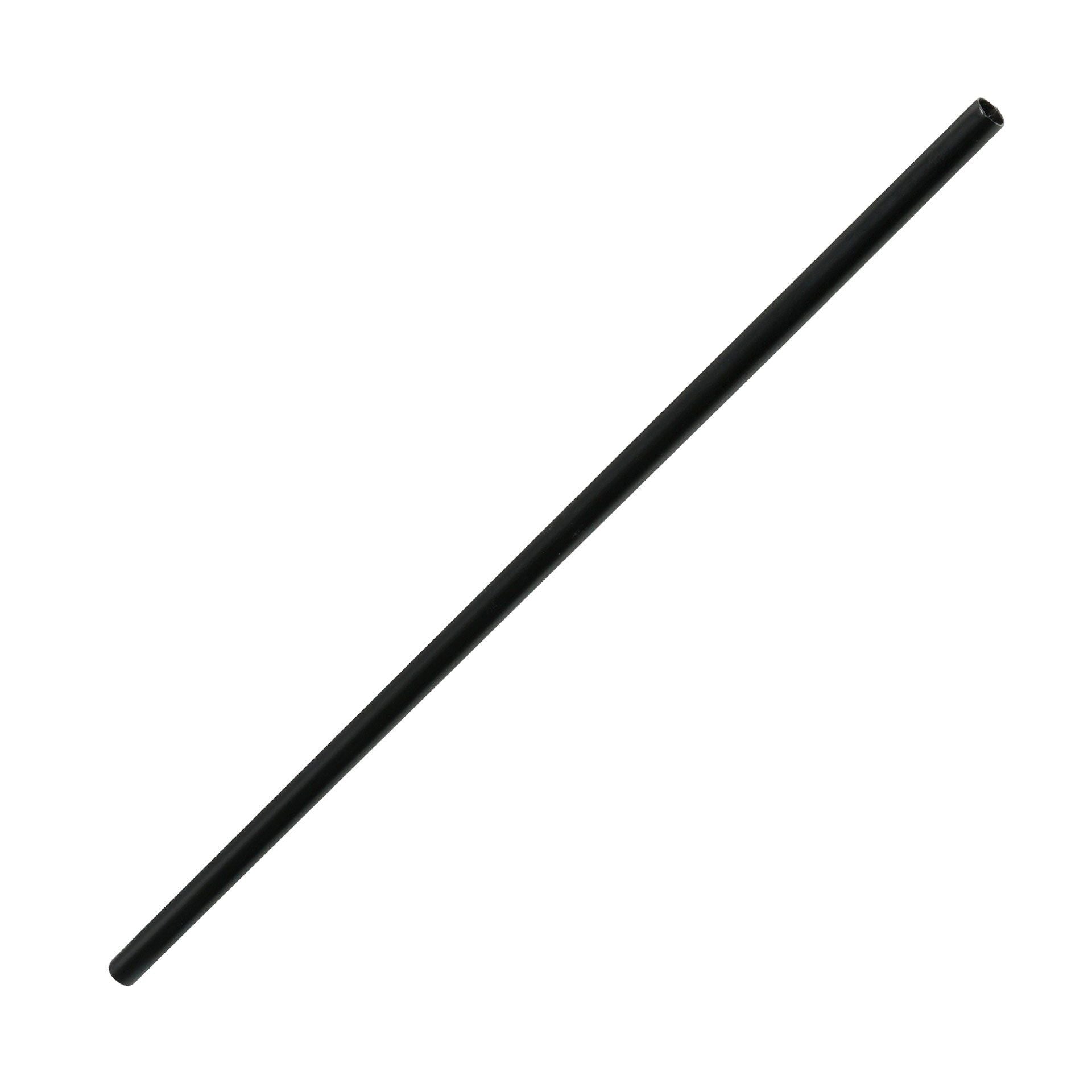 Sugerør gjenbrukbare 23 cm plast svart 50 stk - Fackelmann forfra