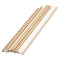 Sugerør papir 24 cm 30 stk naturlig brun - Fackelmann forfra