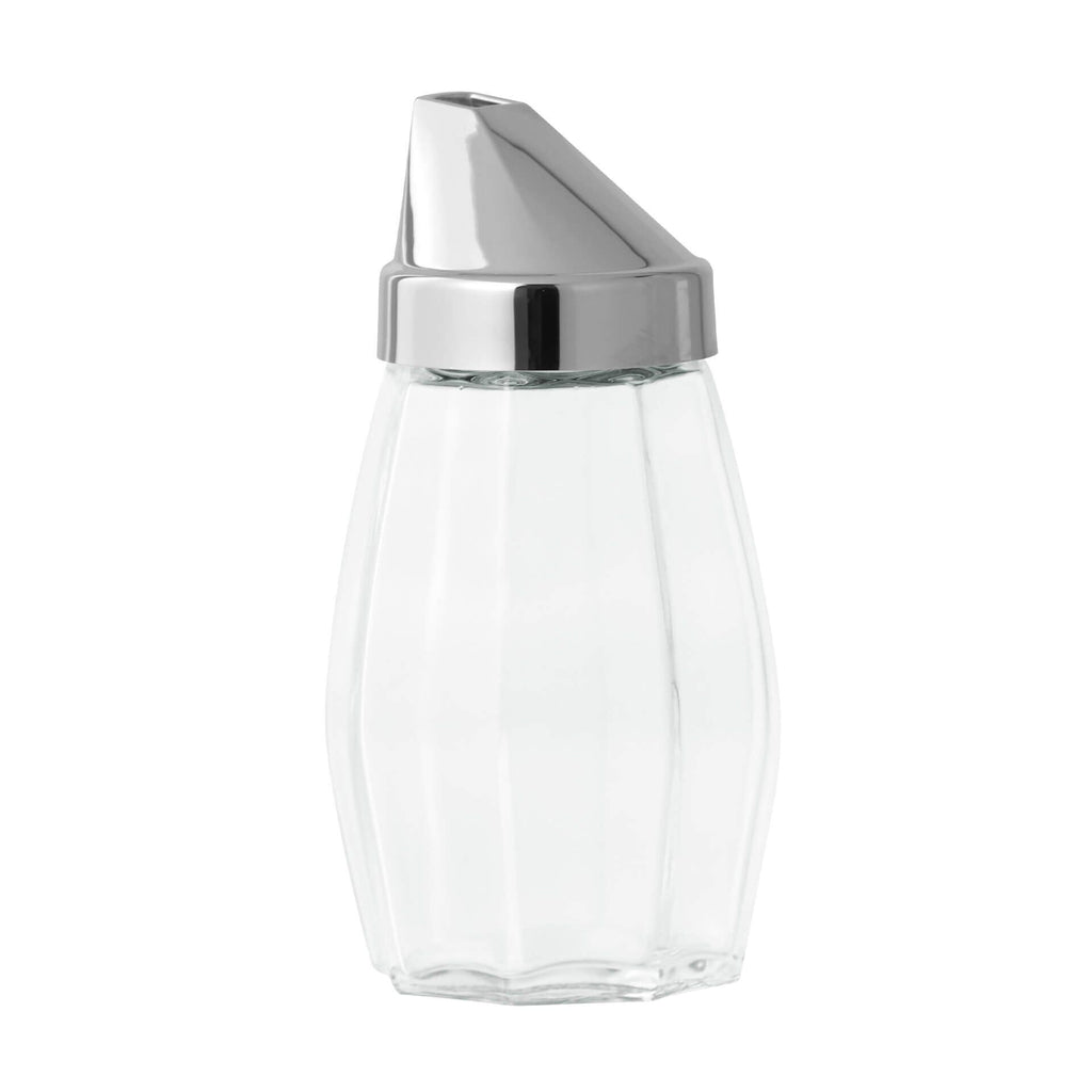 Sukkerbøsse glass 160 ml med kromlokk - Fackelmann forfra
