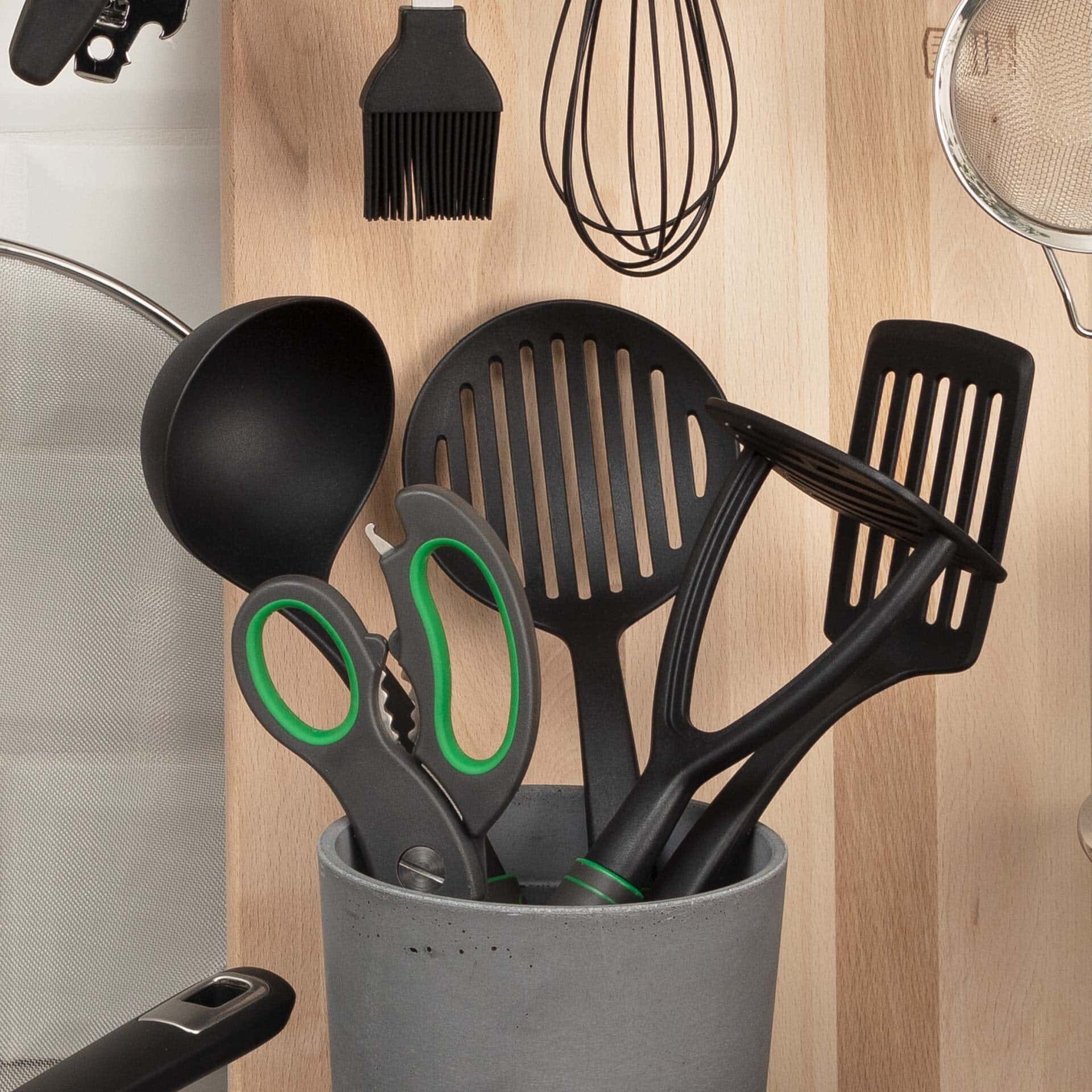 Suppøse 31 cm nylon med silikongrep detalj av grep