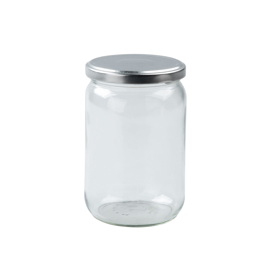 Syltetøyglass med skrulokk 630 ml BPA-fri forfra