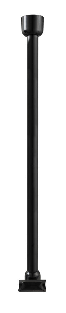 Takstøtte for dusjstang svart aluminium 57 cm i bruk