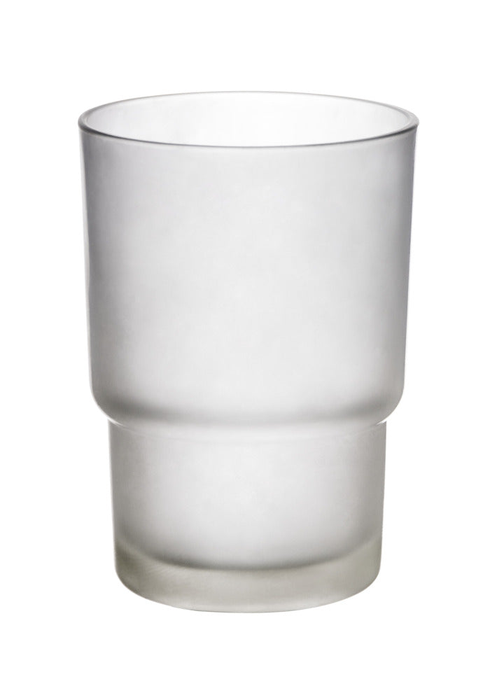 Tannbørstebeger frostet glass for veggserier - Wenko forfra