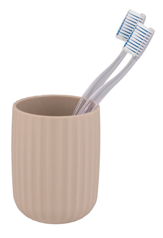 Tannbørsteholder Agropoli beige plast - Wenko bakside