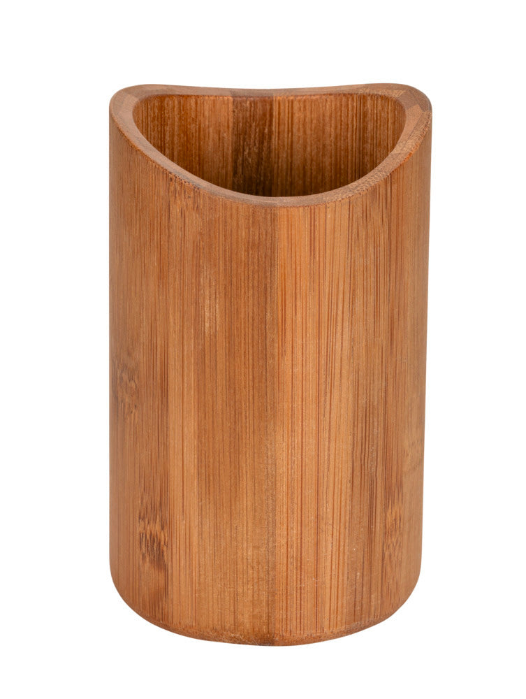 Tannbørsteholder bambus natur Ø8x11,5 cm Bedollo - WENKO vinklet visning