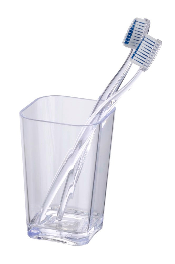 Tannbørsteholder Candy transparent plast - WENKO bakside