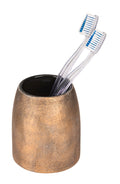 Tannbørsteholder keramikk bronse/svart Ø9,5x10 cm Tremea - Wenko forfra