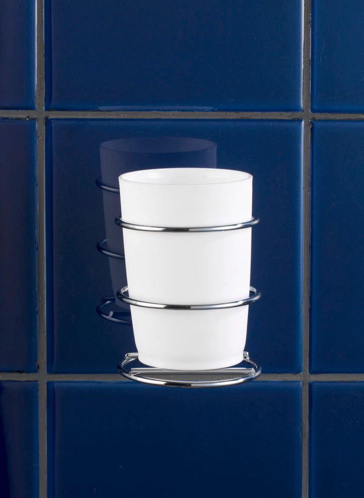Tannbørsteholder metall Milazzo med Vacuum-Loc® feste detalj av metallfinish