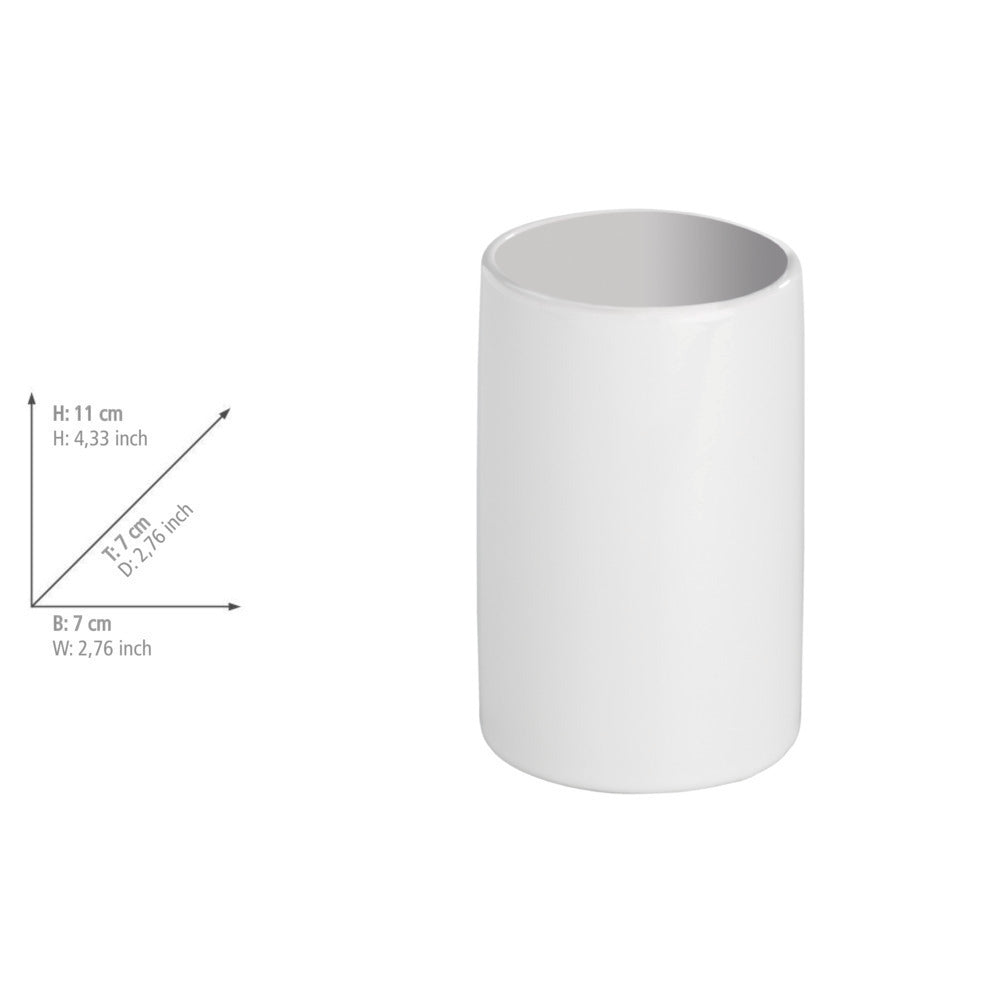 Tannbørsteholder Polaris White keramikk hvit side