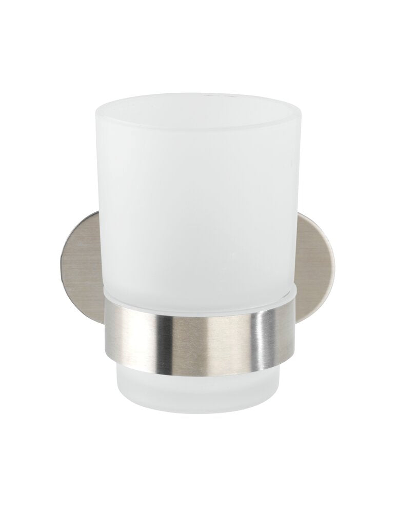 Tannbørsteholder rustfritt stål matt Turbo-Loc® foran