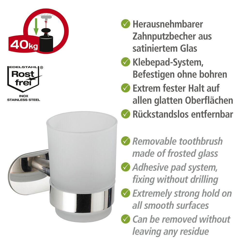 Detalj av Tannbørsteholder rustfritt stål blank Turbo-Loc® uten boring