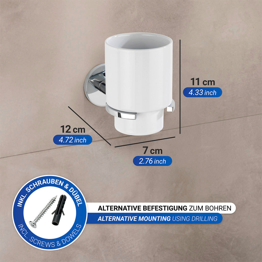 Tannbørsteholder UV-Loc® Isera rustfritt stål med tannbørster