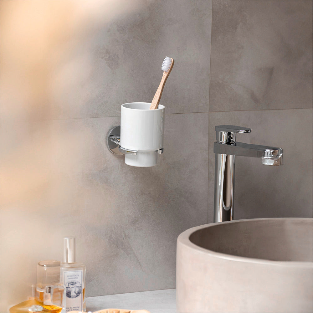 Sølvfarget Tannbørsteholder UV-Loc® Isera rustfritt stål
