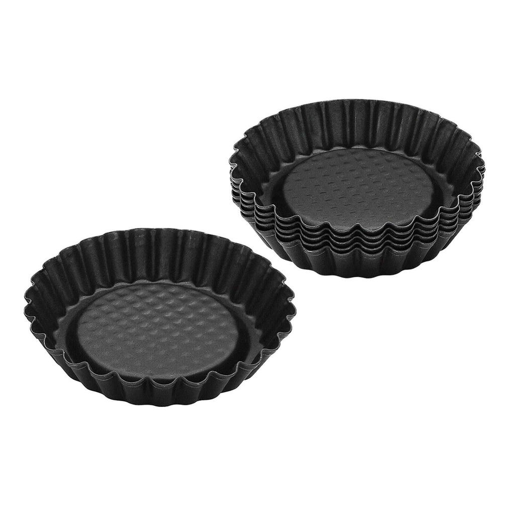 Tartlettformer non-stick 10 cm 6-delt sett Black Metallic fra Zenker forfra