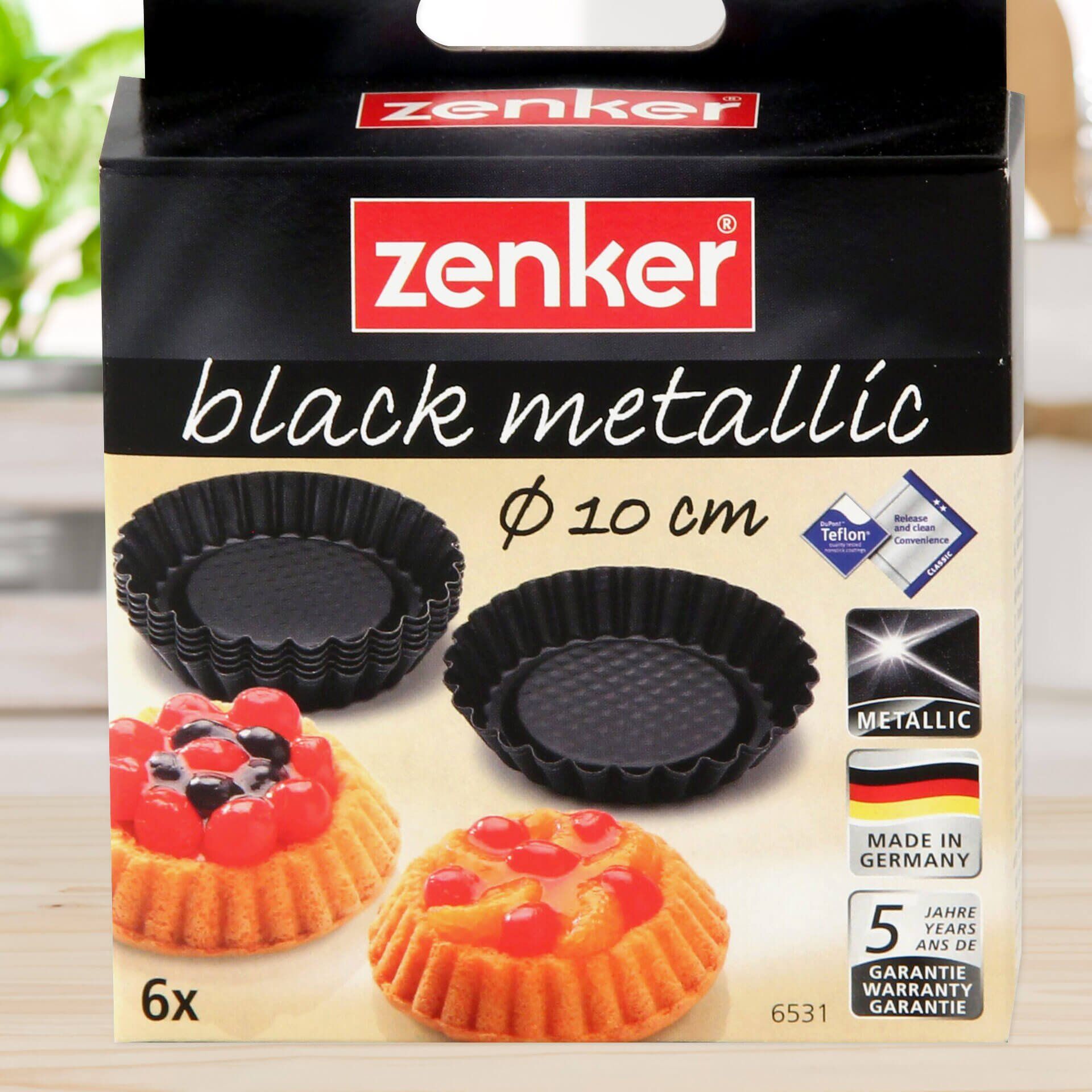 Tartlettformer non-stick 10 cm 6-delt sett Black Metallic fra Zenker detalj