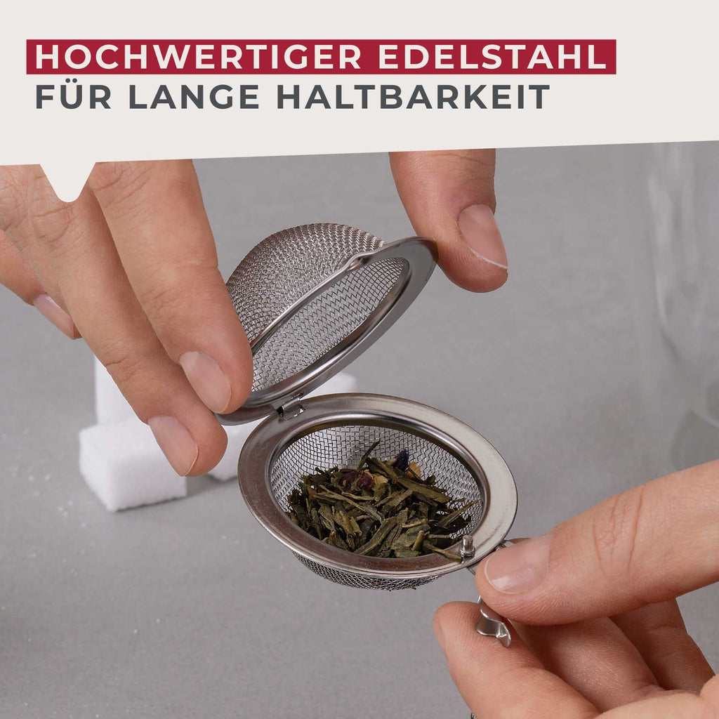 Te-egg rustfritt stål med kjede Ø5 cm - Fackelmann