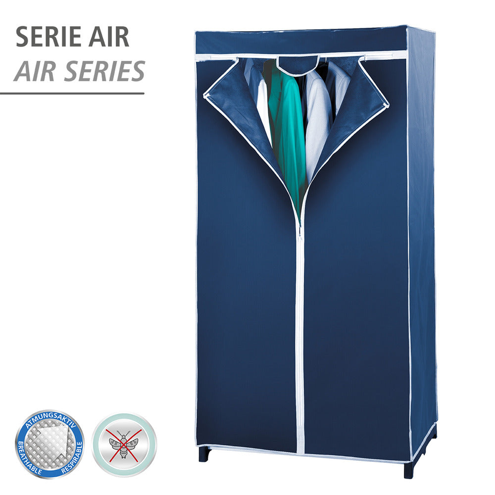 Tekstilgarderobe Air pustende vliesstoff blå - WENKO bakside