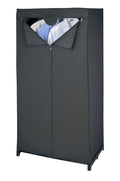 Tekstilgarderobe Deep Black med glidelås svart forfra