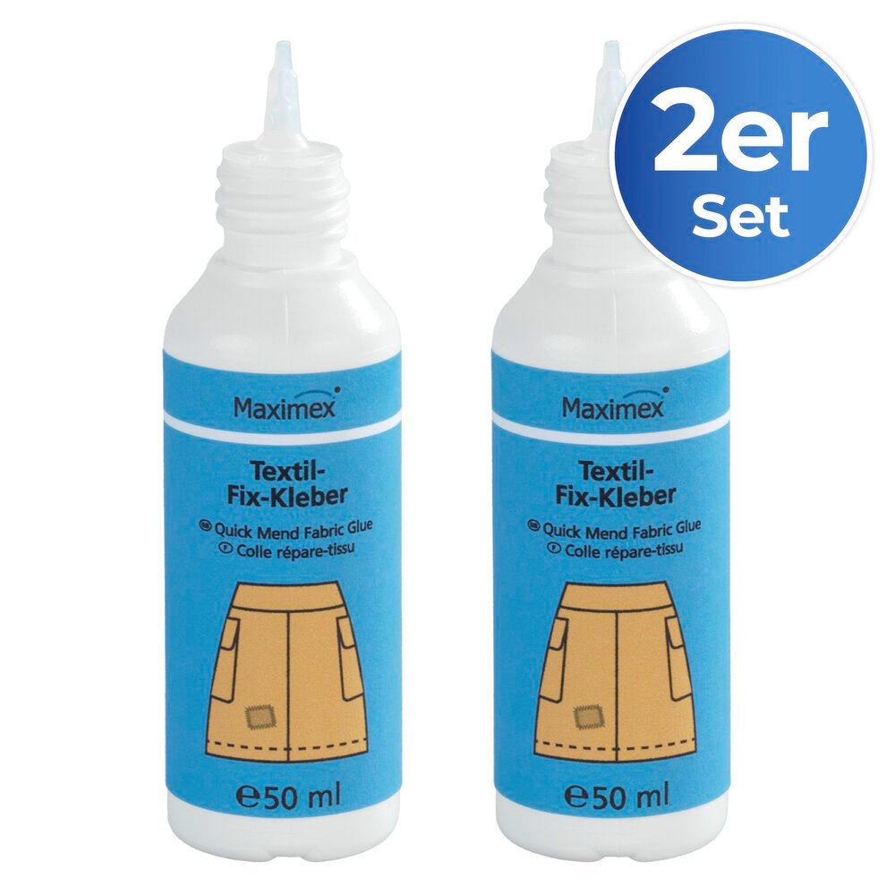 Tekstillim 2-delt sett 2 x 50 ml for alle tekstiler Maximex bakside