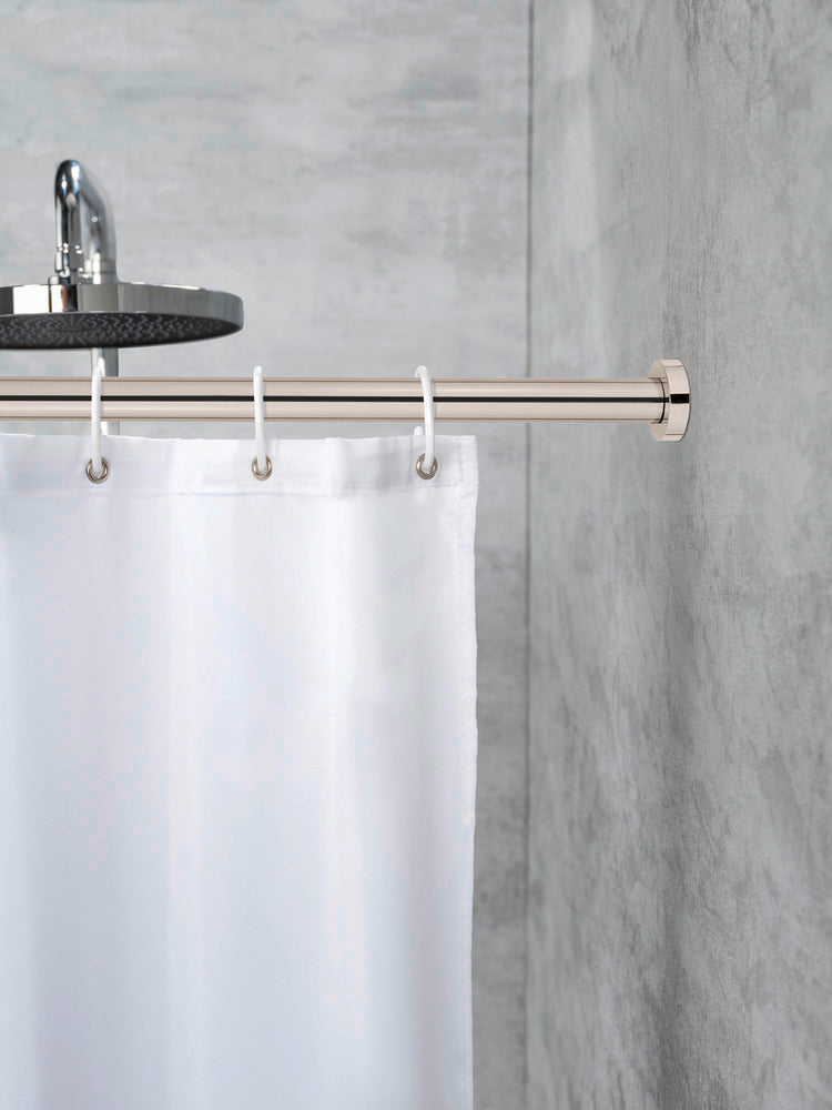 Sidevisning av Teleskop dusjforhengstang krom rustfritt stål 110-185 cm - WENKO