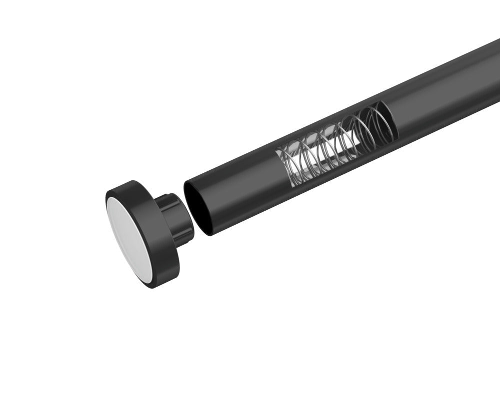 Teleskop dusjforhengstang svart aluminium 70-115 cm - WENKO sideprofil