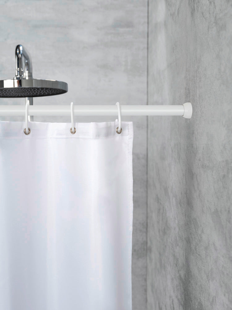 Teleskop dusjstang hvit 110-185 cm aluminium Wenko justerbar lengde