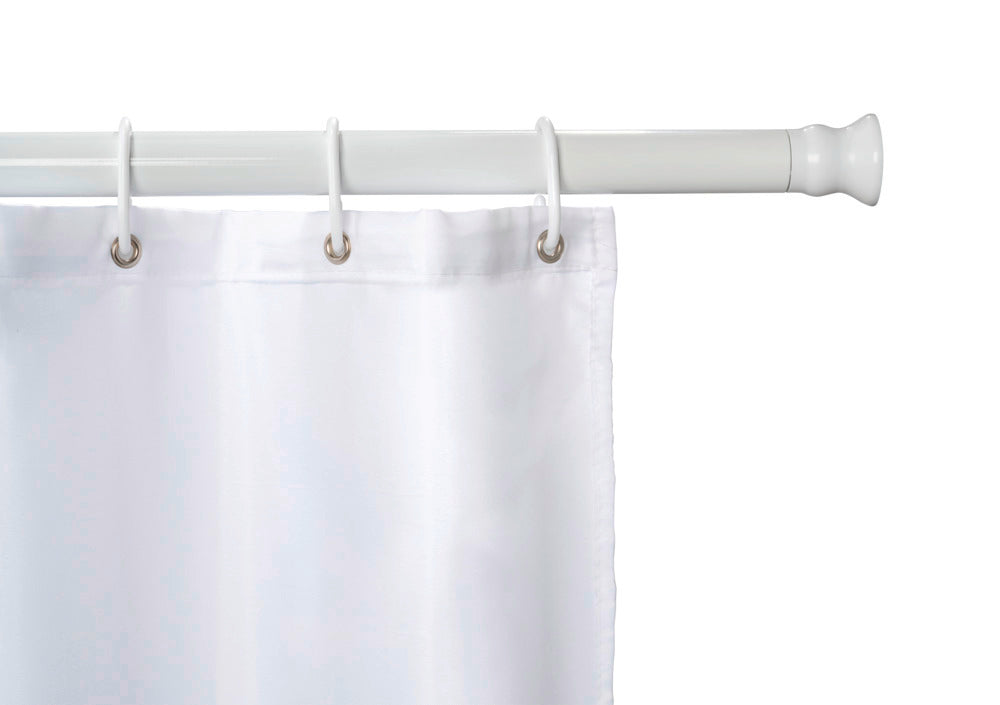 Teleskop dusjstang hvit 110-245 cm Ø 2,8 cm aluminium forfra
