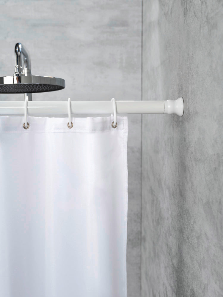 Teleskop dusjstang hvit 110-245 cm Ø 2,8 cm aluminium i bruk