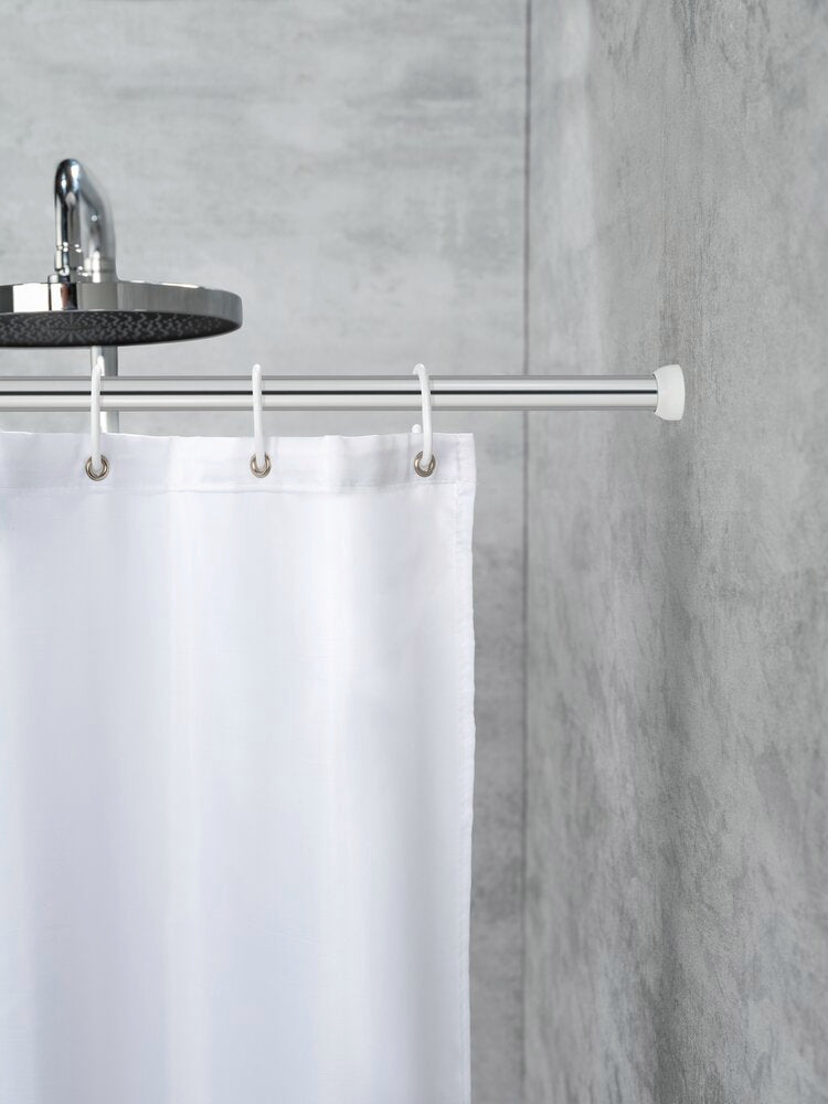 Sidevisning av Teleskop dusjstang krom 110-185 cm aluminium