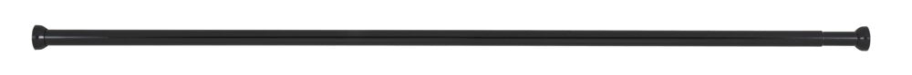 Teleskop-dusjstang svart 110-185 cm aluminium i svart aluminium