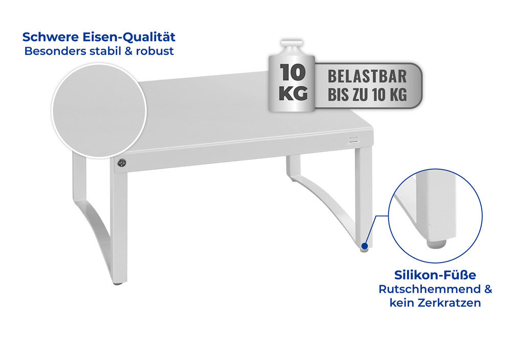 Teleskop-hylleinnsats uttrekkbar metall hvit - Wenko oppbevaring