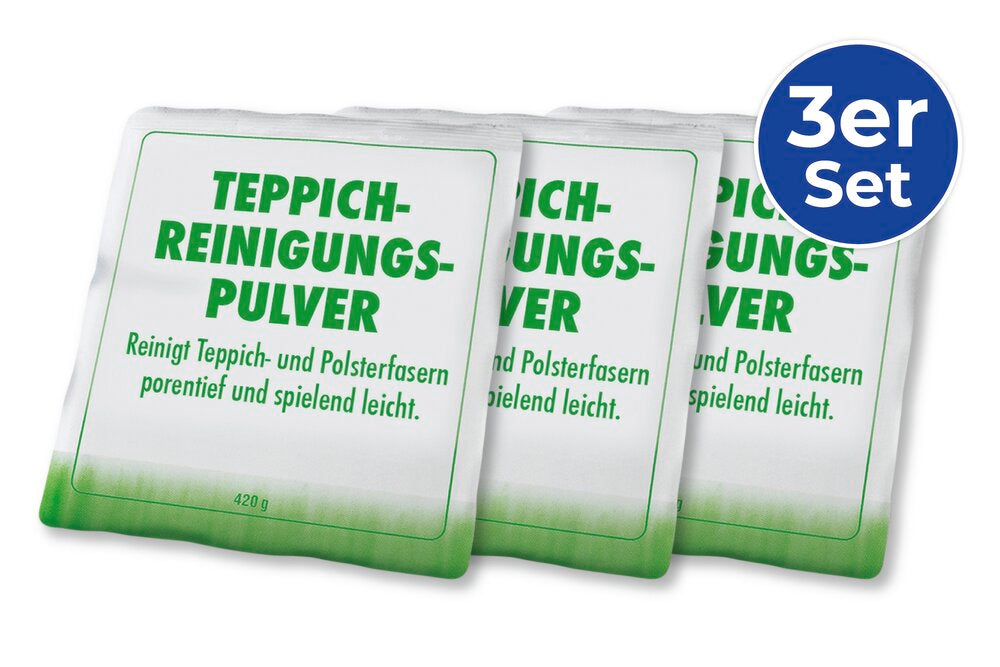 Tepperensepulver støvfattig og hurtigtørkende 3-pakning - Maximex bakside