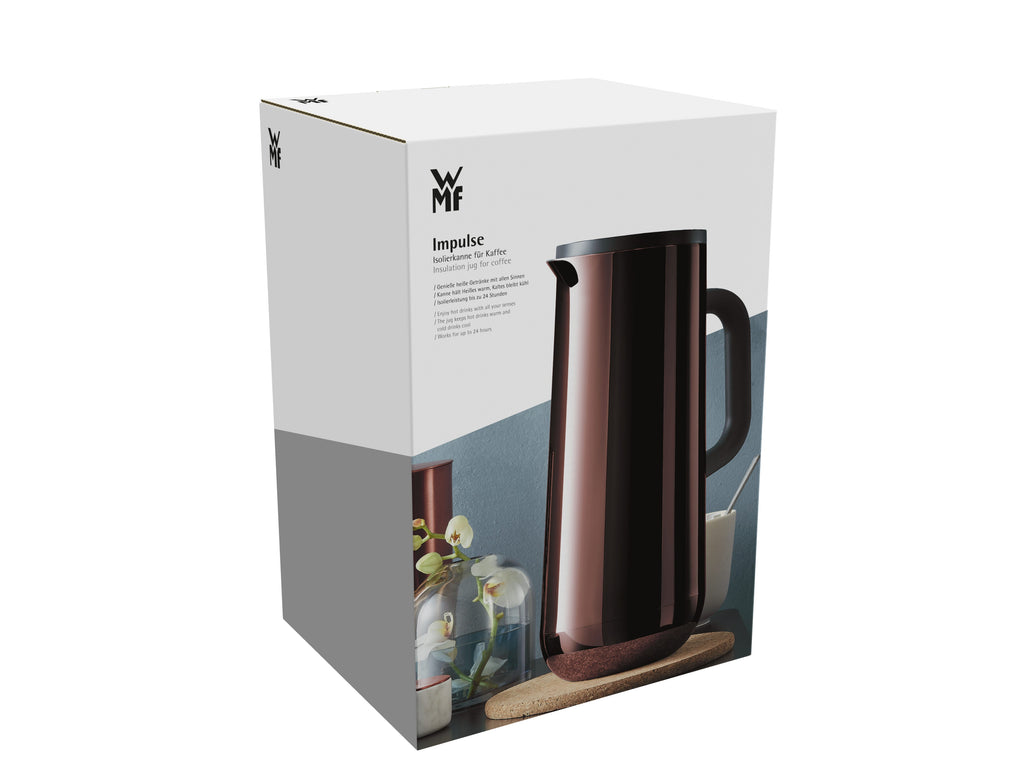 Termokanne Impulse kaffe 1,0 L kobber rustfritt stål sett fra siden