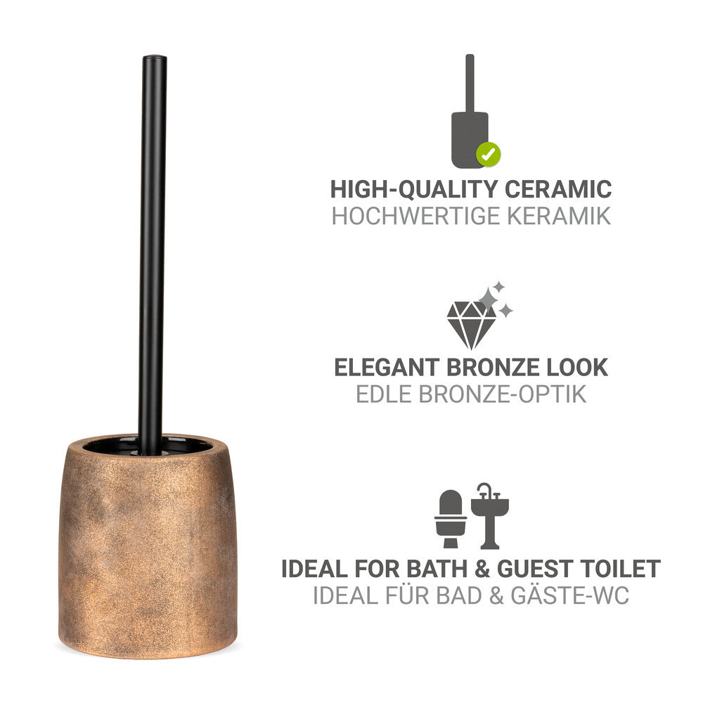 Detalj av Toalettbørste med holder Tremea bronse keramikk