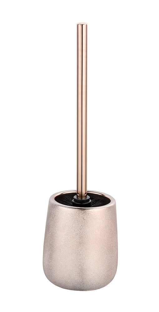 Toalettbørste med holder Glimma keramikk rosa bakside