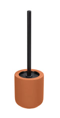 Toalettbørste med holder Avellino terracotta keramikk soft-touch forfra