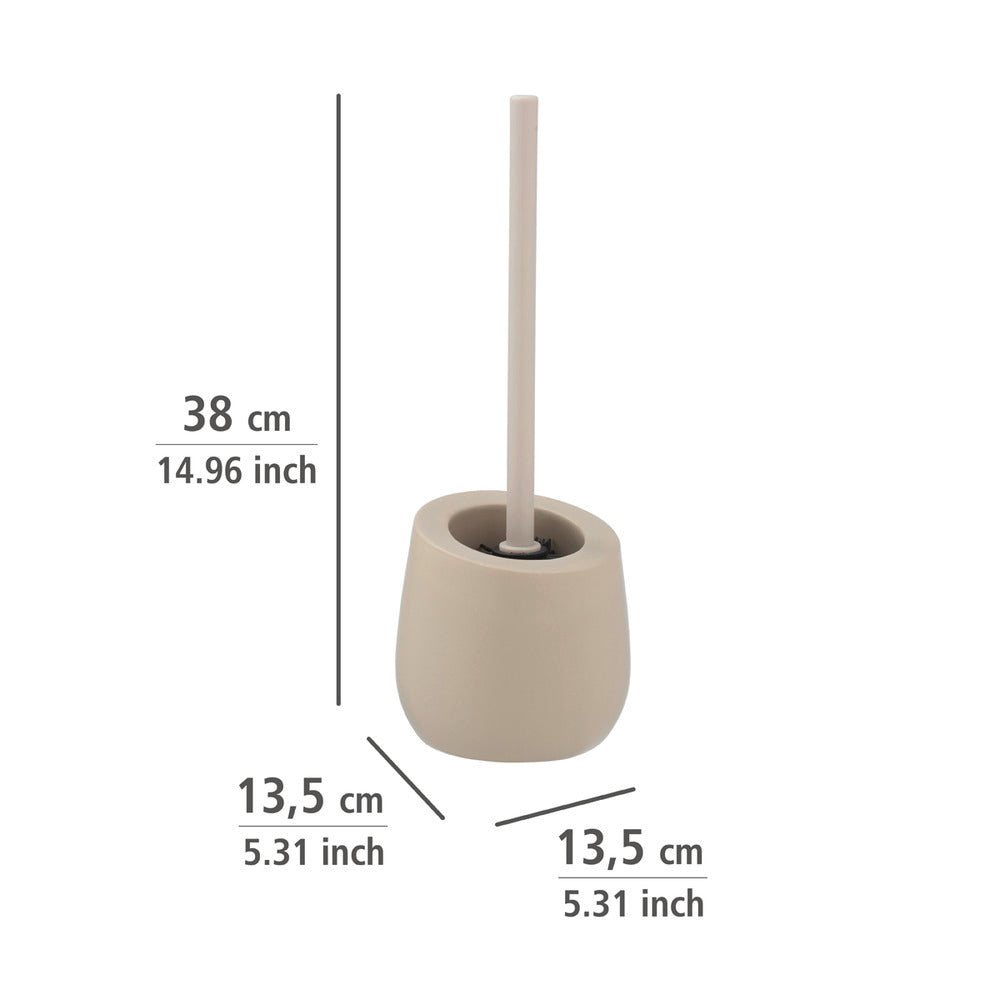 Detalj av toalettbørste med holder Badi beige keramikk