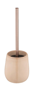 Toalettbørste med holder keramikk beige 10,5x40 cm - Wenko forfra