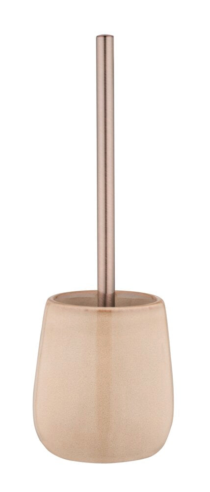 Toalettbørste med holder keramikk beige 10,5x40 cm - Wenko bakside