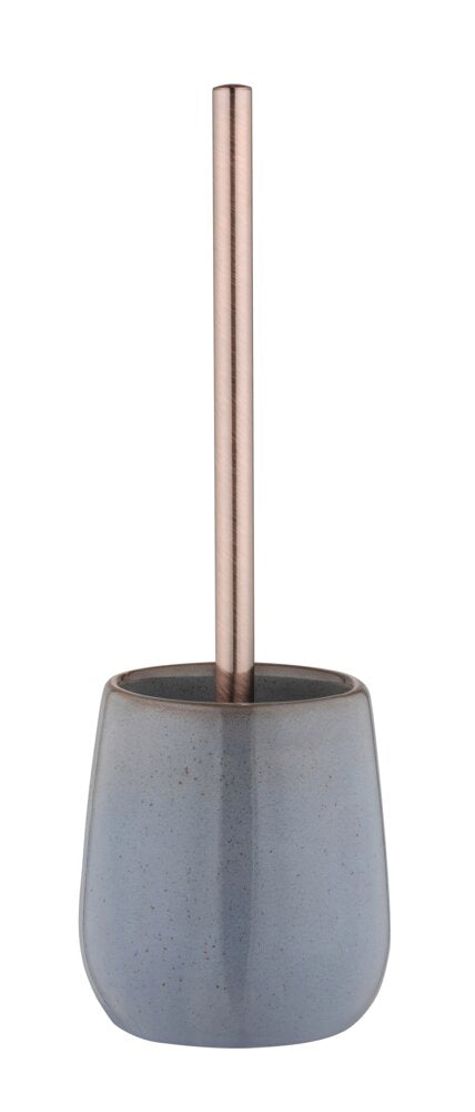 Toalettbørste med holder keramikk grå/kobber Ø10,5x40 cm bakside