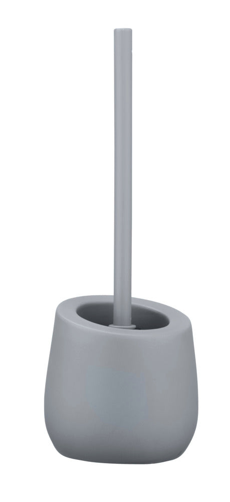 Toalettbørste med holder keramikk grå matt WENKO på hvit bakgrunn