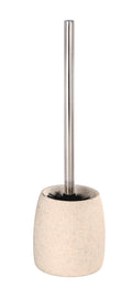 Toalettbørste med holder polyresin beige Goa forfra