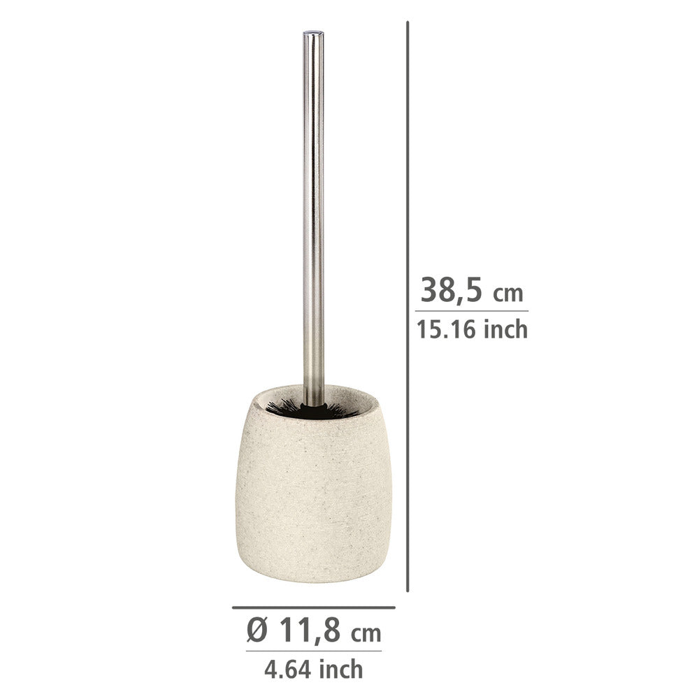Detalj av toalettbørste med holder polyresin beige Goa