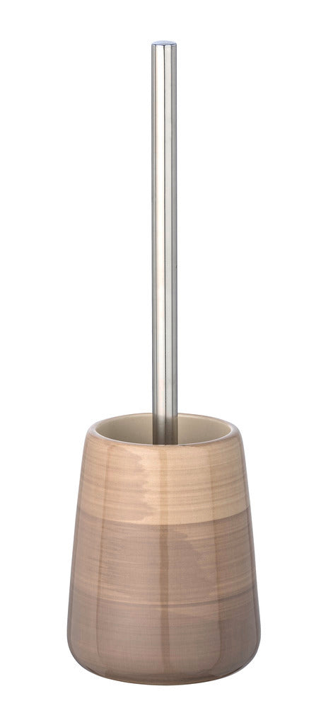 Toalettbørste med holder Pottery Sand keramikk forfra