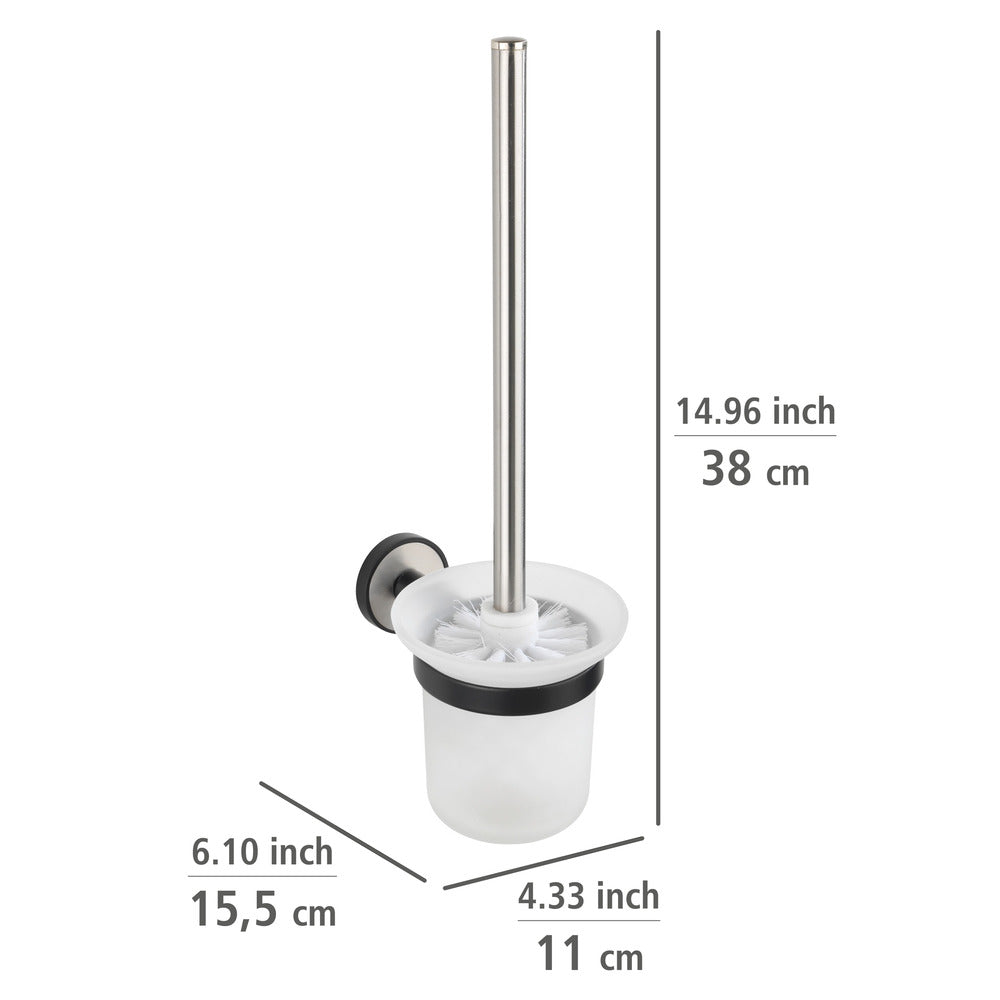 Toalettbørste med holder rustfritt stål matt UV-Loc® sett fra siden